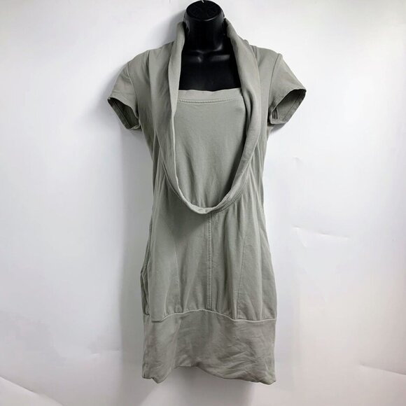 Prairie Underground Women's Deep Cowl Neck Short Sleeve Sweatshirt Dress Size S - Picture 1 of 12